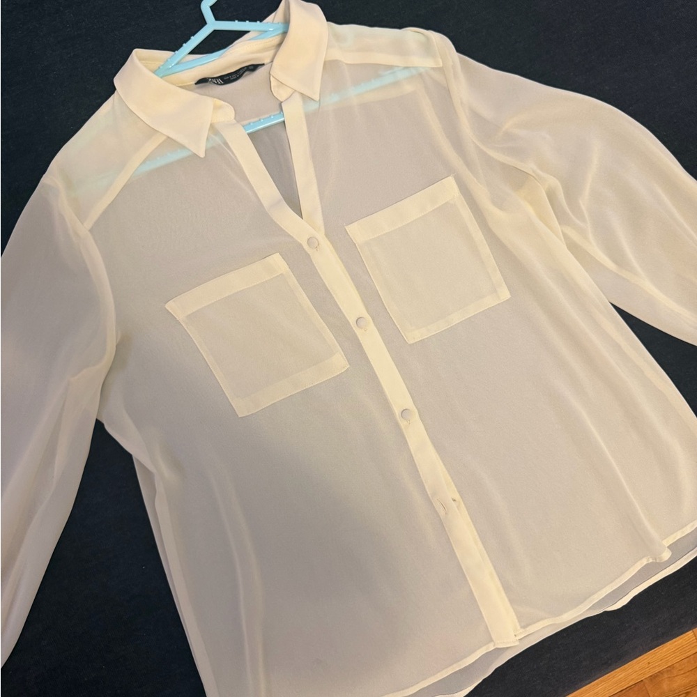 Zara Cream Blouse